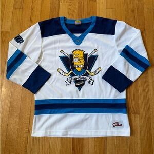 Vintage Bart Simpson hockey jersey size youth xl EUC